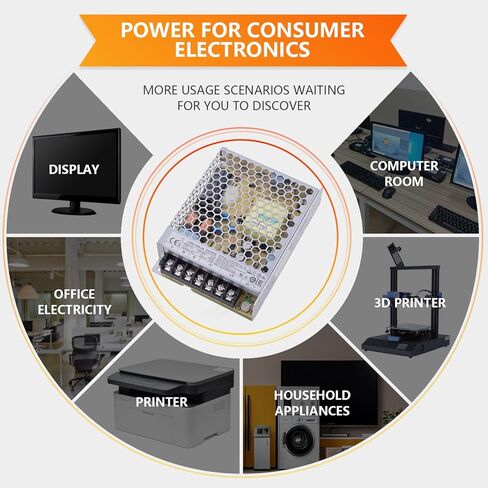 SBJ LRS-100-24 108W 24V 4.5A Industrial Switching Power Supply - 90% High Efficiency for Optimal Cost Savings, -30°C to +70°C Operating Temperature, UL/TUV Certified in Kuwait