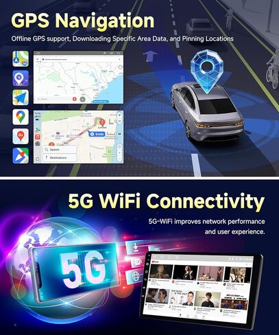 ستيريو سيارة VQU 8 Core لسيارة Toyota Camry 2006 2007 2008 2009 2010 2011 Carplay Android Auto Radio، شاشة لمس 9 بوصات Android 13 لسيارة Toyota Camry مع كاميرا احتياطية GPS FM RDS DPS BT5.1 WiFi SWC in Kuwait