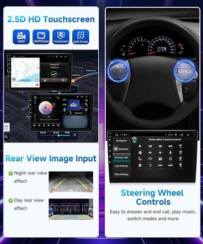 ستيريو سيارة VQU 8 Core لسيارة Toyota Camry 2006 2007 2008 2009 2010 2011 Carplay Android Auto Radio، شاشة لمس 9 بوصات Android 13 لسيارة Toyota Camry مع كاميرا احتياطية GPS FM RDS DPS BT5.1 WiFi SWC in Kuwait