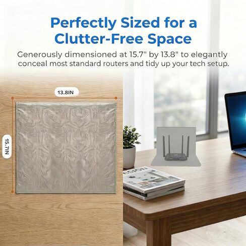 WiFi Router Cover,EMF RF Protection Shielding Cover,Blocking 5G Router Guard for Home,Faraday Cage for Router 13.8"x15.7" in Kuwait