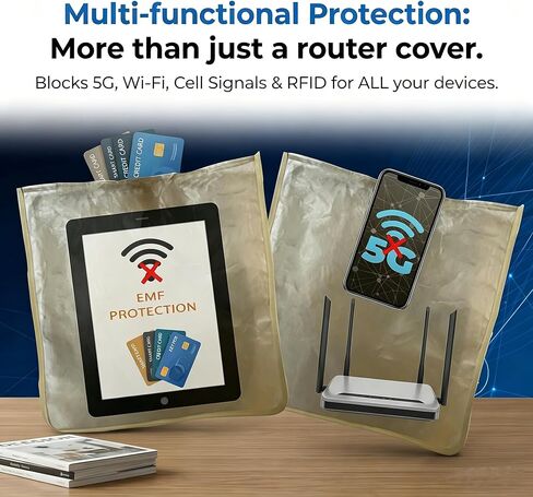 WiFi Router Cover,EMF RF Protection Shielding Cover,Blocking 5G Router Guard for Home,Faraday Cage for Router 13.8"x15.7" in Kuwait