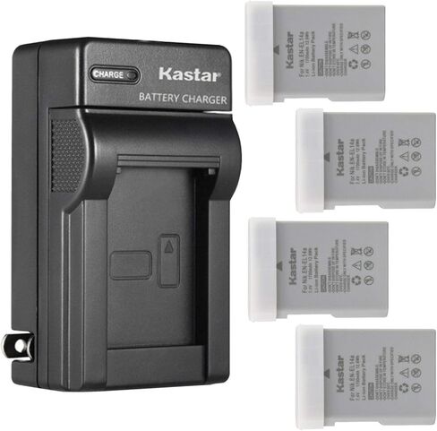 Kastar 2-Pack Battery and AC Wall Charger Replacement for Nikon EN-EL14a, EN-EL14b, EN-EL14c, EN-EL14 Battery, Nikon MH-24a, MH-24 Charger, Nikon D3300 DSLR Camera, D3400 DSLR Camera in Kuwait