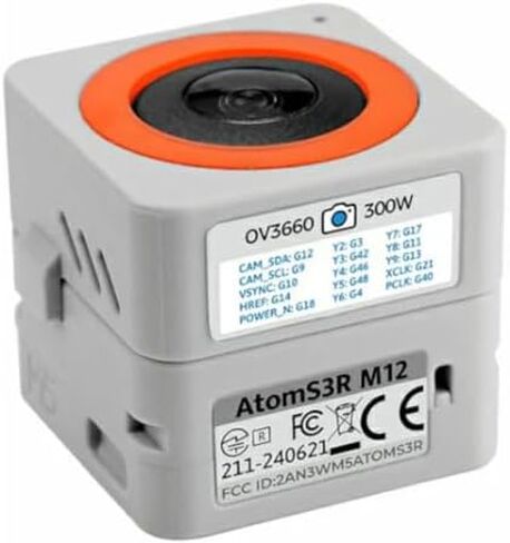 طقم كاميرا M5Stack AtomS3R M12، ESP32-S3، 3 ميجابكسل OV3660، واي فاي، فلاش 8 ميجابايت، 8 ميجابايت PSRAM، USB OTG، موديل C126-M12 in Kuwait