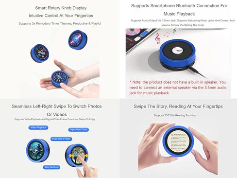 ESP32-S3 1.8inch Knob Display Development Board, Multi-Functional Smart Rotary Knob Touch Screen 360 × 360 262K Color, 2.4GHz Wi-Fi and Bluetooth Wireless Connection, CNC Metal Case in Kuwait