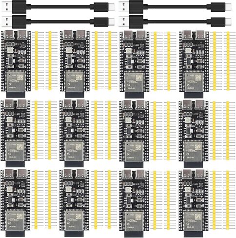 12 قطعة لوحة تطوير esp32 devkit s3 مع وحدة WiFi bt - esp32-s3-wroom-1 n16r8 mcu، 44pin 8m psram وكابل Type-c لمشاريع iot in Kuwait