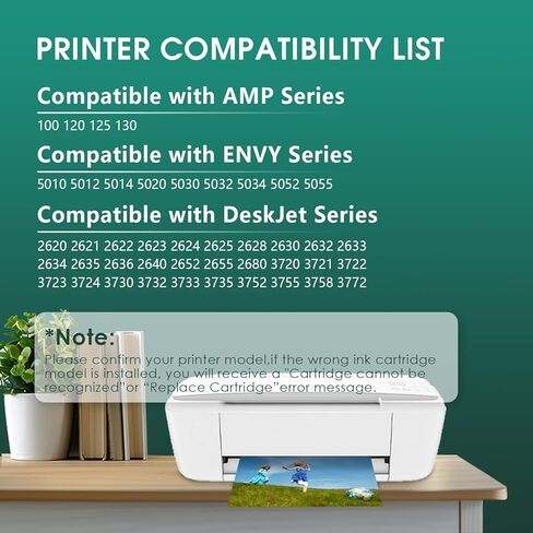 خراطيش حبر 65XL بديلة لحبر HP Ink 65 XL لطابعات HP65 5055 5000 5052 5010 5070 5014 3755 3700 3772 2600 3752 2652 2655 2622 2640 (أسود ثلاثي الألوان، حزمة كومبو) in Kuwait