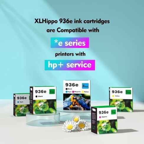 936XL Black Replacement for HP 936 Black Ink Cartridge for HP Printers 9125e 9120e Series, for 936 Series HP936 936e Black Ink, Work for OfficeJet Pro 9130e 9135e 9730e 9120 9130 (1 * 936 e BK) in Kuwait