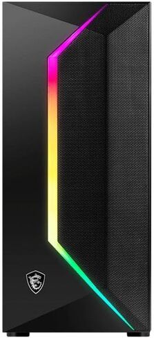 حافظة الكمبيوتر MSI MPG GUNGNIR 300R Airflow Mid-Tower - سعة E-ATX، مراوح ARGB 4 × 120 مم مع وحدة تحكم محورية، دعم وحامل وحدة معالجة الرسومات الجرافيكية العمودية، مرشحات الغبار، توجيه الكابل، USB Type-C (20 جيجابت في الثانية) in Kuwait