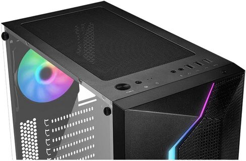 حافظة الكمبيوتر MSI MPG GUNGNIR 300R Airflow Mid-Tower - سعة E-ATX، مراوح ARGB 4 × 120 مم مع وحدة تحكم محورية، دعم وحامل وحدة معالجة الرسومات الجرافيكية العمودية، مرشحات الغبار، توجيه الكابل، USB Type-C (20 جيجابت في الثانية) in Kuwait
