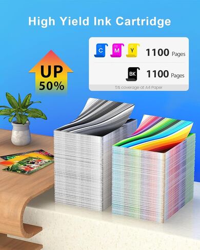 استبدال خرطوشة الحبر المعاد تصنيعها لخراطيش الحبر Epson 812XL كومبو حزمة عالية الإنتاجية للطابعة Workforce Pro WF-7840 WF-7820 WF-7310 EC-C7000 أحدث شريحة (5 عبوات) in Kuwait