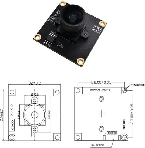 1/2.7 Inch Sensor OV2735 Cmos 1080P 30FPS HFOV 87° 2MP USB Camera Module in Kuwait