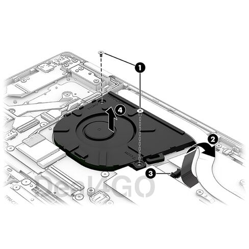 Deal4GO CPU Cooling Fan N86643-001 Replacement for HP Envy x360 16-AC 2-in-1 16-AC0000 16-AC0013DX 16-AC0023DX in Kuwait