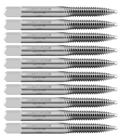 اتهام الأدوات الصناعية-1/4-20NC ، 2 Flutes HSS Point Point Taps ، 10 PCS/Package ، ANSI Standard ، Ground ، SPT-1/4-20x10 in Saudi Arabia