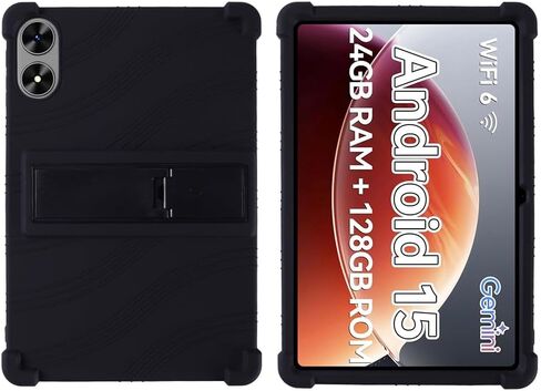 Silicone Case for SHARECLOUD P10_T Android 16 Tablet 10.1 inch,Soft Friendly Adjustable Stand Cover for Frameflow P10_A Tablet 10.1 inch, Android 15 (Black) in Saudi Arabia