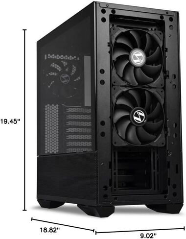 حافظة Lian Li LANCOOL II MESH C Performance E-ATX Mid Tower مع زجاج مقسى 4 مم ومراوح PWM أمامية 2 × 140 مم ومروحة خلفية 1 × 120 - أسود (LAN2MPX) in Kuwait