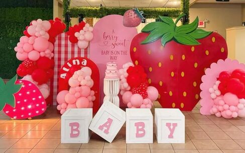 Red and White Plaids Arch Backdrop Cover Strawberry Theme Stretchy Arched Stands Covers for Girls Birthday Baby Shower Parties Decoration(Only Cover) in Saudi Arabia