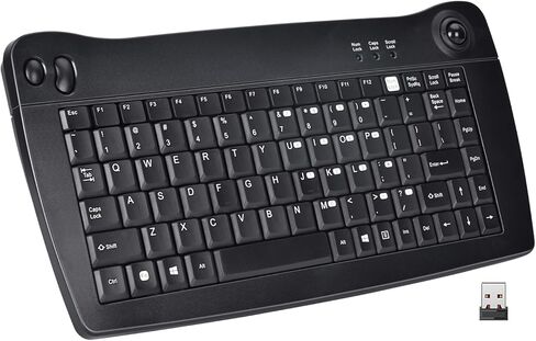 MCSaite MC-8040RF 2.4G لوحة مفاتيح صغيرة لاسلكية وبلوتوث مع عجلة تمرير ماوس مدمجة متعددة الأجهزة للتلفزيون الذكي، صندوق التلفزيون، الكمبيوتر المتصل بالتلفزيون، ماك، HTPC in Kuwait