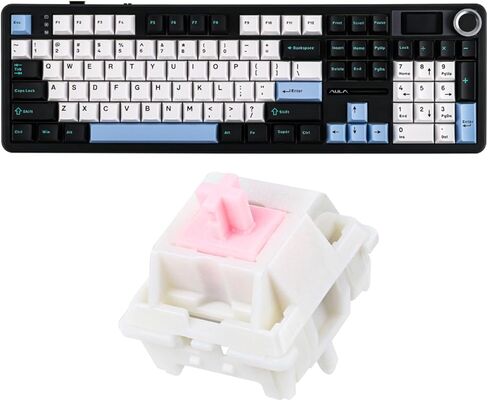 EPOMAKER X Aula F108 PRO Wireless Gaming Keyboard with Screen Roseveil Silent Keyboard Switch in Kuwait