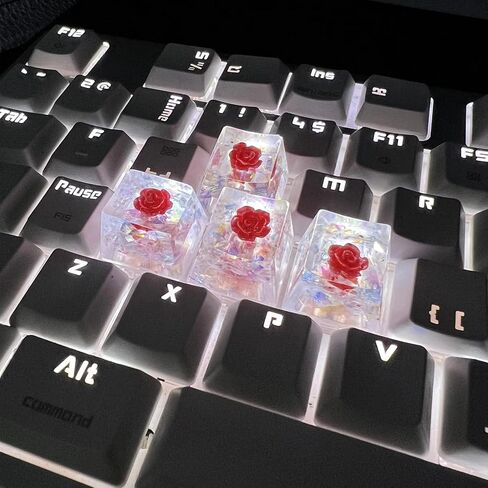 الراتنج الأزهار Keycap OEM ارتفاع ارتفاع شفاف الايبوكسي زهرة Keycap لاستبدال Keycap لوحة المفاتيح الميكانيكية in Kuwait