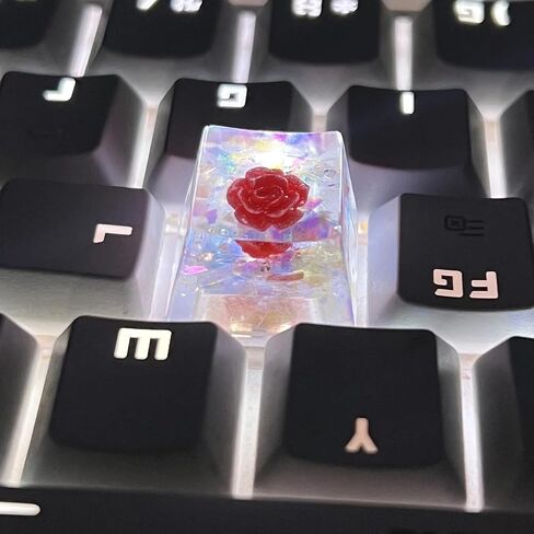 الراتنج الأزهار Keycap OEM ارتفاع ارتفاع شفاف الايبوكسي زهرة Keycap لاستبدال Keycap لوحة المفاتيح الميكانيكية in Kuwait