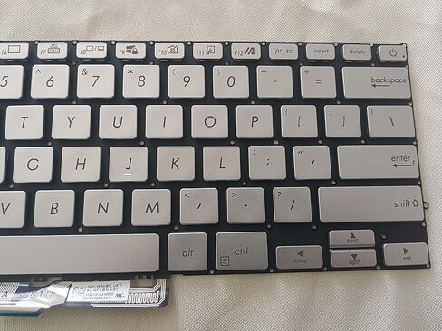 لوحة مفاتيح بديلة جديدة بإضاءة خلفية أمريكية والإنجليزية لجهاز ASUS ZenBook 14 UX431 UX431U UX431F U4500F X431 X431FAC S4500 V431 K431 S431 كمبيوتر محمول فضي مع إضاءة خلفية in Kuwait