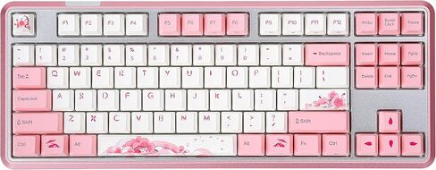 Varmilo Sword 2-87 Sakura R2 White LED TKL Dye Sub PBT Aluminum Mechanical Keyboard (Varmilo EC Daisy V2) in Kuwait