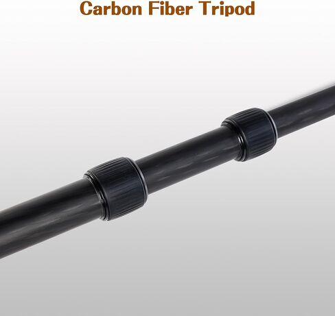 73" Carbon Fiber Shooting Tripod with Telescopic 3 Section Center Axes, 360° Panorama Ballhead, 1/4" Quick Release Plate Rifle Tripod for Hunting, Camera, Max Load 110lb in Kuwait