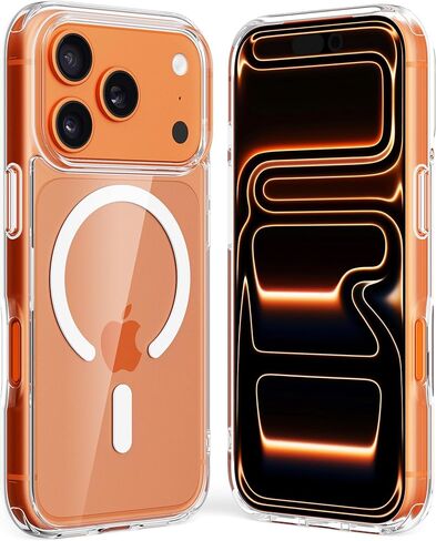 Crystal Fit Magnetic Clear Case for iPhone 17e & iPhone 16e, Compatible with MagSafe, Anti Yellowing, Slim Protective Cover in Kuwait