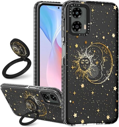 Boaretiu Cute Kawaii for Moto G Play 2024 Case with Stand - Fashion Cool 360° Rotate Ring Holder Kickstand Design for Women Girls Boys Teens Girly for Motorola Moto G Play Case, Fish in Kuwait