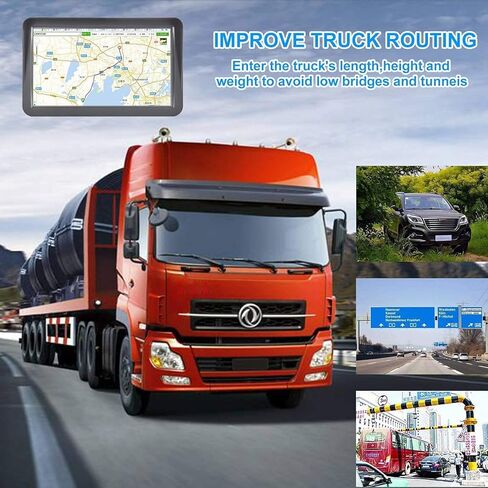 Truck GPS Navigation 9" for Truck & RV Drivers – Custom Routing by Size & Weight, Free Lifetime Map Updates, Voice Directions, Speed Alerts, Lane Assist, Offline GPS System in Saudi Arabia