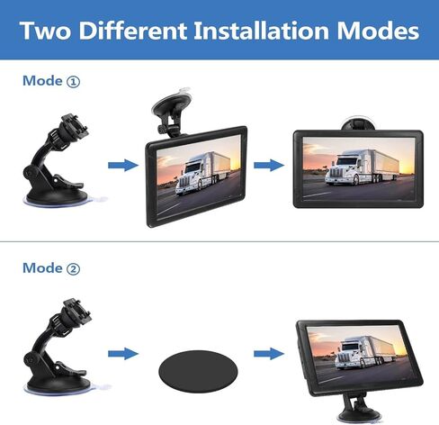 Truck GPS Navigation 9" for Truck & RV Drivers – Custom Routing by Size & Weight, Free Lifetime Map Updates, Voice Directions, Speed Alerts, Lane Assist, Offline GPS System in Saudi Arabia