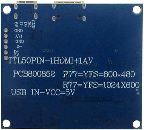 6.5 Inch 800×480 Portable DIY LCD Display Screen with Mini-HDMI Driver Board – Ideal for Computer Extended Monitor, Raspberry/Orange Pi, Gaming Consoles, Microscopes & More in Kuwait