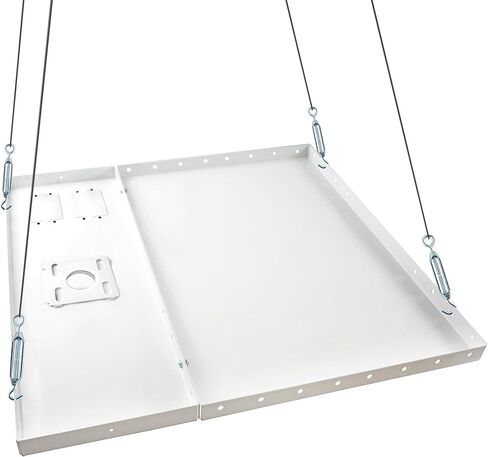 QualGear QG-PRO-PM-VCA-W Pro-AV Suspended Ceiling Adapter for 1.5", 6" X2', Adjustable Projector Accessory, White in Saudi Arabia