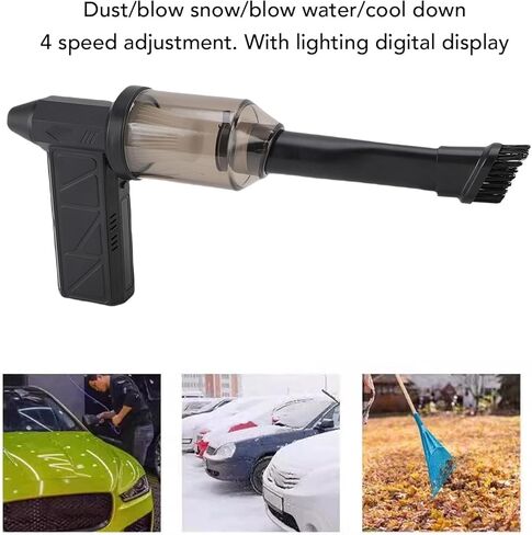 100000RPM Electric Air Duster, Brushless Cordless Rechargeable Air Blower with Digital Display 4 Speed Adjustments and LED Light, for Dust Removal in Kuwait