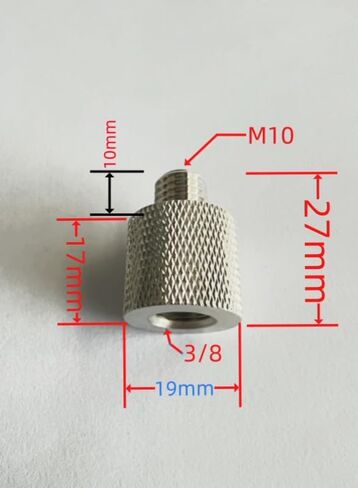 M10 to 3/8 Aluminum Alloy Screw Mount Adapter for V Antenna JPC-12 JPC-7 JPC-350 HF Antenna in Kuwait