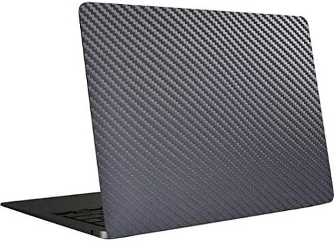 غلاف كمبيوتر محمول من Skinit متوافق مع جهاز MacBook Air 13in (2020) بتصميم أصلي من ألياف الكربون الفضية in Kuwait