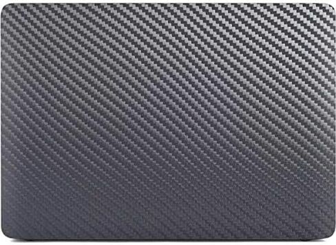 غلاف كمبيوتر محمول من Skinit متوافق مع جهاز MacBook Air 13in (2020) بتصميم أصلي من ألياف الكربون الفضية in Kuwait
