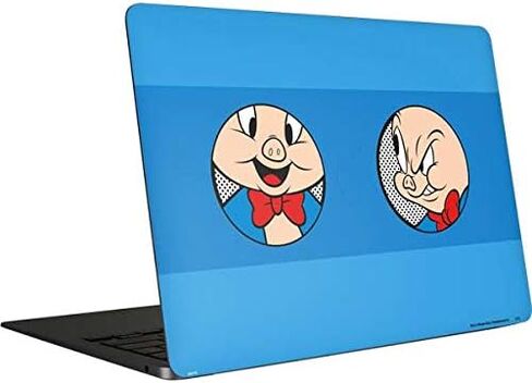 Skinit Decal Laptop Skin Compatible with MacBook Air 13in (2020) - Officially Licensed Warner Bros Porky Pig Two Circles Design in Kuwait