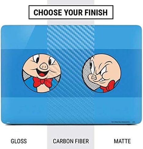 Skinit Decal Laptop Skin Compatible with MacBook Air 13in (2020) - Officially Licensed Warner Bros Porky Pig Two Circles Design in Kuwait