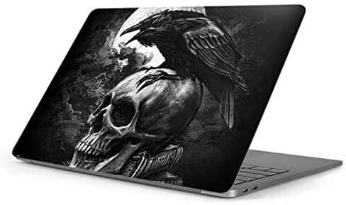 غلاف كمبيوتر محمول من Skinit متوافق مع جهاز MacBook Pro 16in (2019-20) - مرخص رسميًا من Alchemy Carta Alchemy - تصميم Poe's Raven in Kuwait