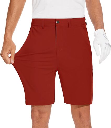 JWM Mens 7"/9" Stretch Golf Shorts - Lightweight Hybrid Casual Dress Work Flat Front Shorts with 5 Pockets Quick Dry UPF50 in Kuwait