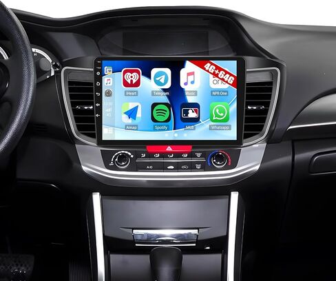 CAMECHO 4G+64G for Honda Accord 2013-2016 (w/o OEM Screen) Android 15 Car Stereo with Wireless CarPlay Android Auto 10" 1280 * 720 Touch Screen Head Unit with GPS Bluetooth 5.0 32EQ FM Backup Camera in Kuwait