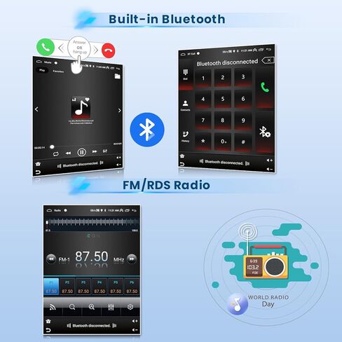 Inefala 2+64G Radio for Dodge Ram 1500 2500 3500 2013-2018 (Auto A/C) CarPlay Car Stereo Android 15 Touchscreen 9.7" Android Auto Backup Camera GPS EQ 10UI in Kuwait