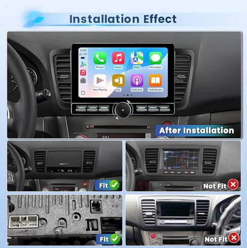8 Core 4+64GB for Subaru Legacy Outback Radio 2004-2009 Android 15 Car Stereo 10.8" Touchscreen Wireless Carplay Android Auto DSP Bluetooth GPS Navigation FM with Free Reverse Camera in Kuwait