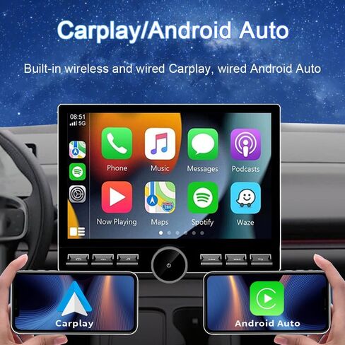 8 Core 4+64GB for Subaru Legacy Outback Radio 2004-2009 Android 15 Car Stereo 10.8" Touchscreen Wireless Carplay Android Auto DSP Bluetooth GPS Navigation FM with Free Reverse Camera in Kuwait