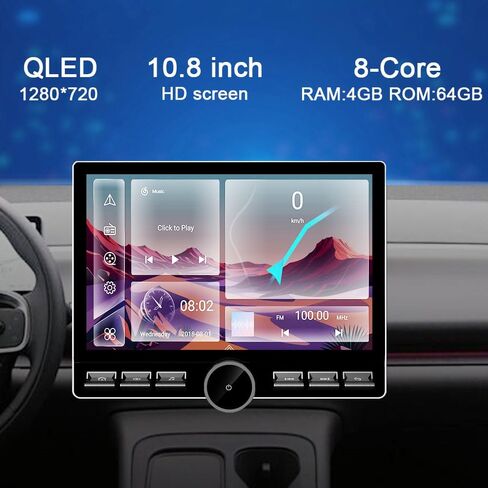 8 Core 4+64GB for Subaru Legacy Outback Radio 2004-2009 Android 15 Car Stereo 10.8" Touchscreen Wireless Carplay Android Auto DSP Bluetooth GPS Navigation FM with Free Reverse Camera in Kuwait