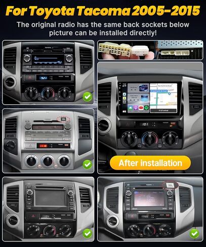 Leadfan Car Stereo Radio for Toyota Tacoma 2005-2015(J.B.L Version)Wireless CarPlay Android Auto, 9 Inch IPS Touch Screen Car Play Radio Bluetooth GPS Multimedia Player with Backup Camera WiFi SWC FM in Saudi Arabia