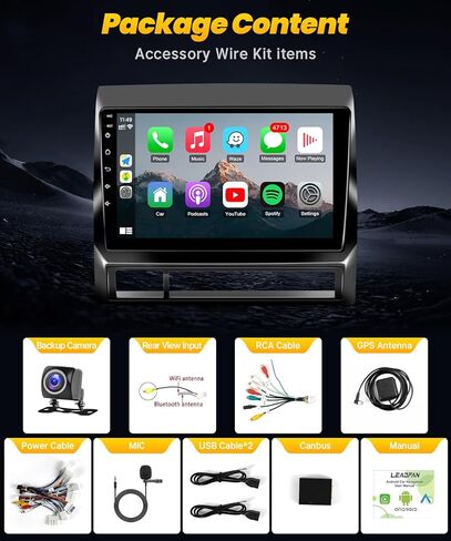 Leadfan Car Stereo Radio for Toyota Tacoma 2005-2015(J.B.L Version)Wireless CarPlay Android Auto, 9 Inch IPS Touch Screen Car Play Radio Bluetooth GPS Multimedia Player with Backup Camera WiFi SWC FM in Saudi Arabia