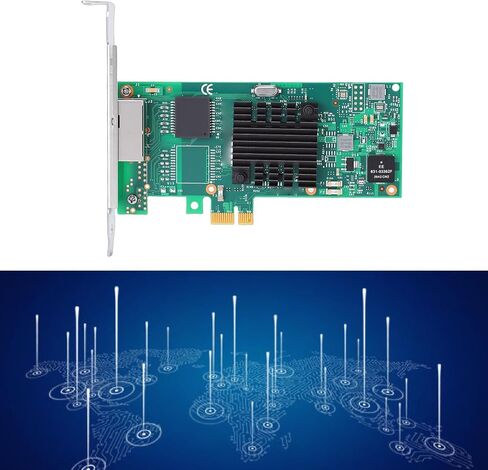 بطاقة شبكة جيجابت، محول إيثرنت PCIE 2.0 X1 مزدوج منافذ RJ45 مع شريحة تحكم T2، لأجهزة تخزين أجهزة الكمبيوتر المكتبية والخوادم in Kuwait