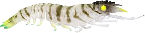 Nomad Design Live Ops Sumo Shrimp Unrigged 6.5" طُعم ناعم، روبيان واقعي للغاية مع رائحة التتبع والأشعة فوق البنفسجية، (عبوتان)، للسنوك والسمك الأحمر والطربون in Kuwait
